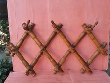 VINTAGE CLOTHES FOLDING HANGER ANTIQUE WARDROBE ACCESSORY RUSTIC COLLECTIBLE