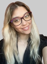 New ALAIN MIKLI A03018 R891 57mm Purple Cat Eye Oversized Women's Eyeglasses