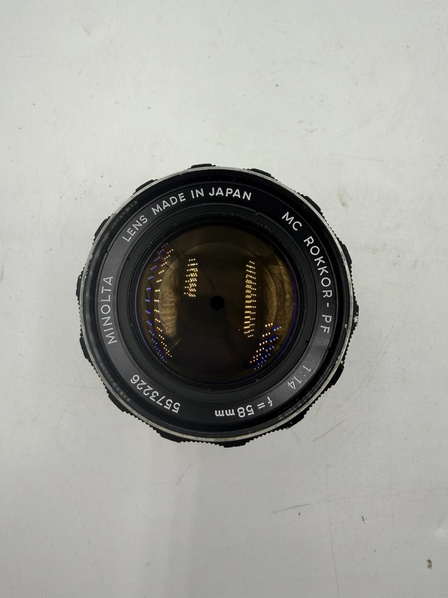 Minolta Rokkor PF 58mm Focal f/1.4 Camera Lenses for sale | eBay