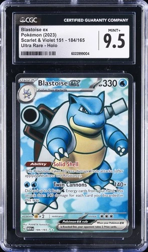 2023 POKEMON SCARLET & VIOLET 151 ULTRA RARE - HOLO #184 BLASTOISE EX CGC 9.5