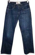 Levi 505 Size 14R Youth Boys Jeans Dark Wash 27x27 Straight Leg EUC