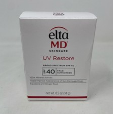 EltaMD UV Restore SPF 40 Mineral Face Sunscreen, Untinted 0.5 oz Travel Size