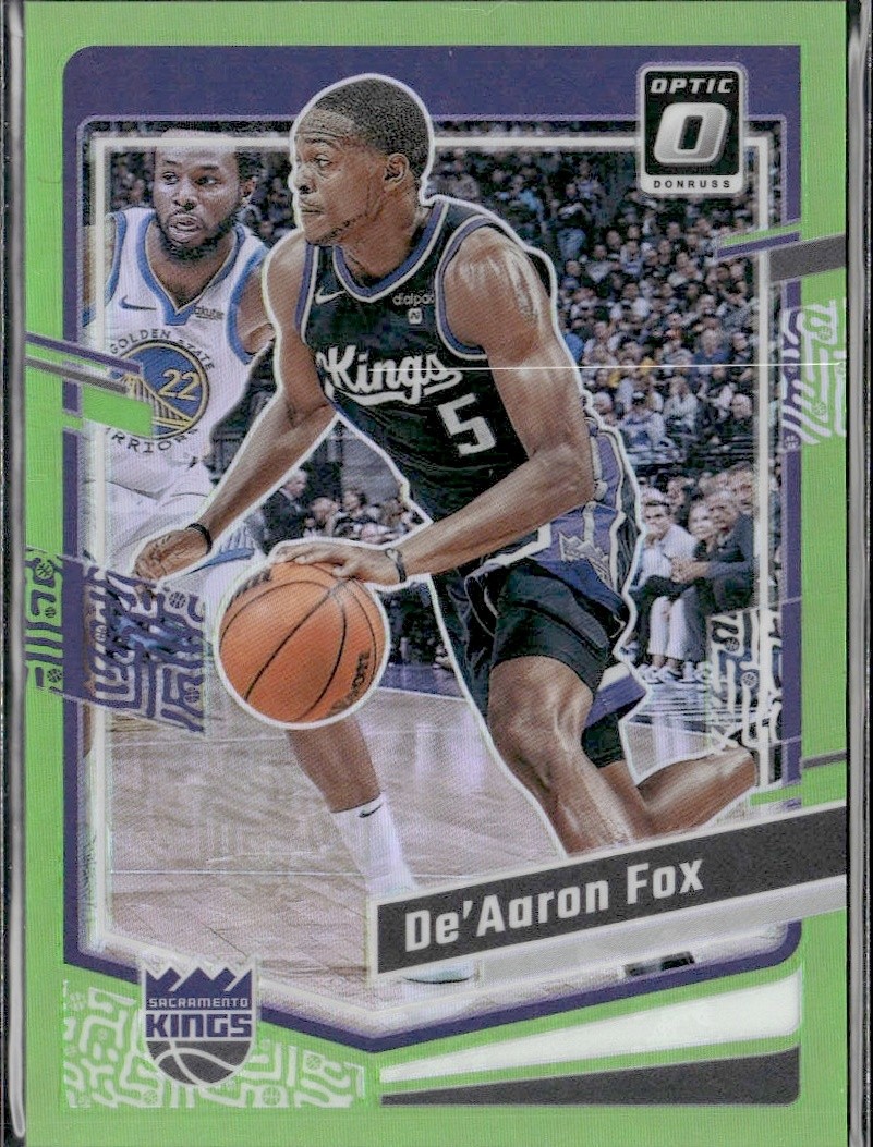 2023-24 Donruss Optic De'Aaron Fox #52 Green Prizm /149 Kings