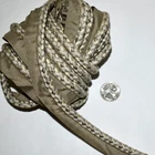 6.86 yds (247") Samuel & Sons LANCASTER CORD WITH TAPE Pewter 3/8" Cord Trim