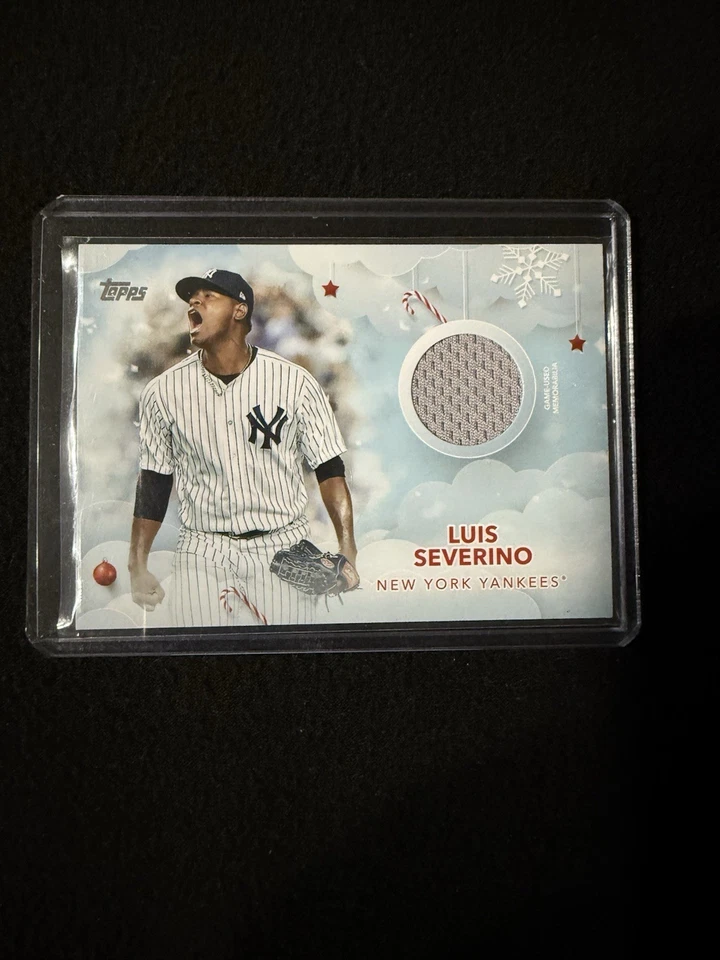 Topps 2020: 1) recuerdos de reliquia de Clint Frazier y 2) memo de vacaciones de Luis Severino. Foto 3 de 4