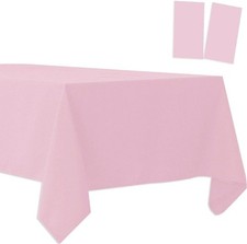 2 Pack Plastic Tablecloths Disposable Table Covers Plastic Table Cloths for BBQ