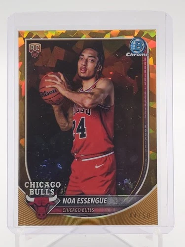 NOA ESSENGUE 2025-26 BOWMAN CHROME GOLD SAPPHIRE ROOKIE BASKETBALL /50 Q4247