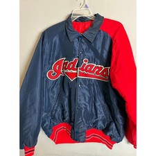 Vtg 90s Starter Diamond Collection Cleveland Indians Insulated Jacket Mens XL