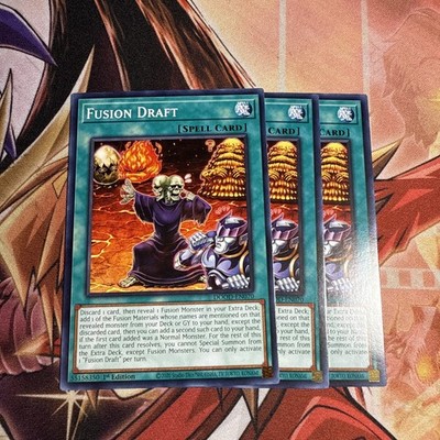 3x Fusion Draft 1st Edition Common DOOD-EN070 Yu-Gi-Oh!