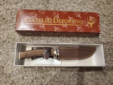 Cuchillo Deportivo Muela Ruko Red Stag Handle Hunter Knife Made In Spain. NEW!