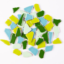 454g 1 LB Jigsaw Ceramic Glass Mosaic Tiles for Crafts Mosaik Pieces for Home