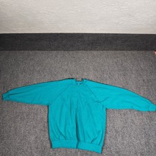 Fruit of the Loom Pullover Sweatshirt Teal Raglan Sleeve Women's L Casual Knit