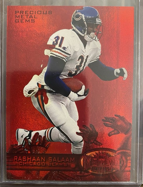 1997 METAL UNIVERSE RASHAAN SALAAM PMG EDELMETALL EDELSTEINE /150 ROT SUPER SAUBER