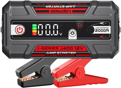 LOKITHOR Jump Starter 2000A USB-C Powerbank 12V Charger Smart Digital Screen US