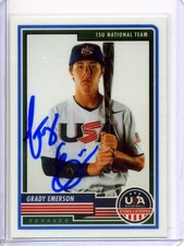 Grady Emerson 2023 Stars & Stripes On CARD Auto Autograph RC