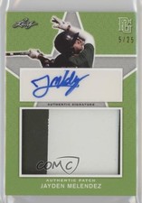 2020 Leaf Perfect Game National Showcase 5/25 Jayden Melendez Patch Auto nd3