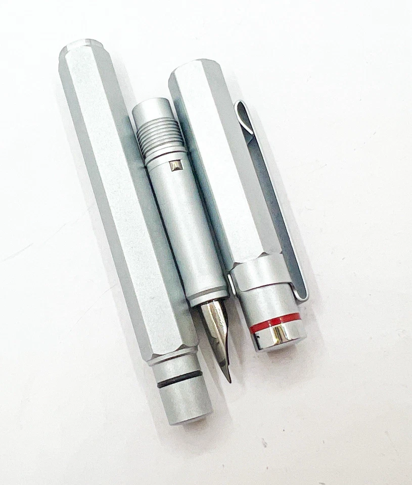 Pluma Estilográfica Newton Plata Rotring Metal EF Nuevo en Caja Alemania No Usada ni Entintada Foto 3 de 4