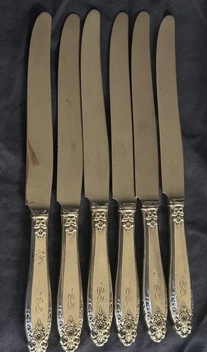 FIVE  (5) International Sterling Silver PRELUDE Dinner Knives