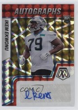 2022 Panini Mosaic Rookie Choice Fusion Red & Yellow Prizm Ikem Ekwonu Auto tw7