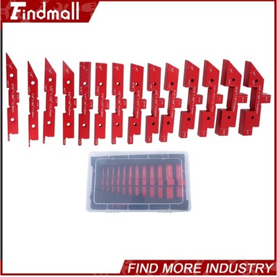 Findmall Router Table Setup Bars 14 Pcs Aluminum Setup Blocks Height Gauge Set