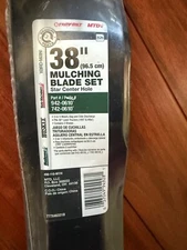 Genuine Troy-Bilt MTD 38" Mulching Blade Set 942-0610 742-0610 Star Center mower