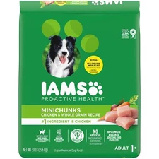IAMS Adult Minichunks Small Kibble High Protein Dry Dog Food with Real Chicke...