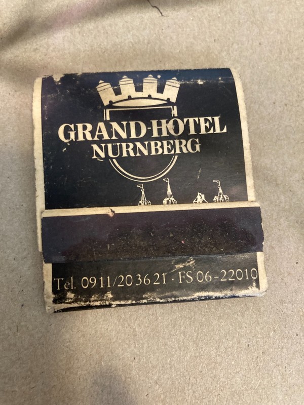 Real Oldie Grand Hotel Nurnberg Match Book