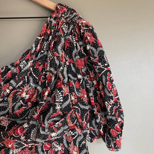 Isabel Marant Etoile Esther Kleid Gr. XS One Shoulder bedruckt Mini Rüschensaum - Bild 21 von 23
