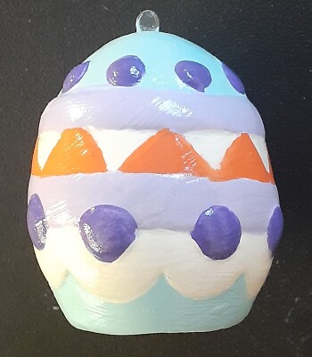 EASTER EGG CERAMIC HANGING DECORATION,  HAND PAINTED