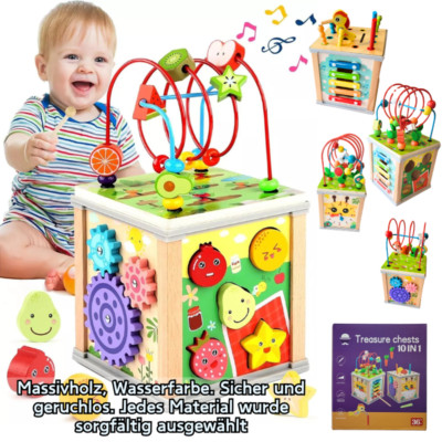 Montessori 10-in-1 Motorikspielzeug, ktivitätstafel, Activity board, Bussy Board