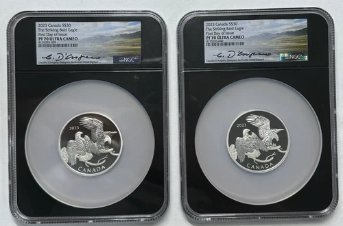 (1) 2023 Canada $30 First Day of Issue NGC PR70UCAM -Signed Black Core