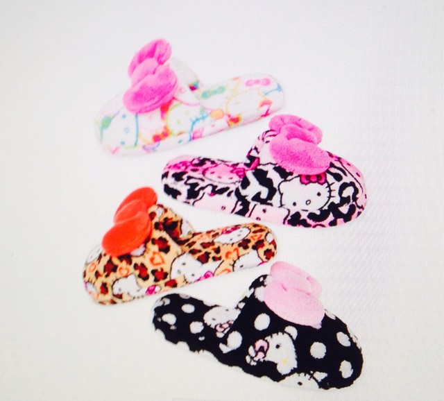 Hello Kitty Super Plush Slide Slippers-Leopard Kitty Size 5/6 NWT N | eBay