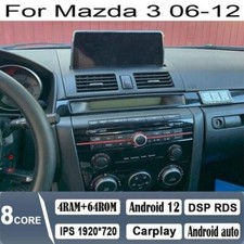 10.4" Android Navigation Car Gps Stereo Radio Wifi Carplay For Mazda 3 02 12