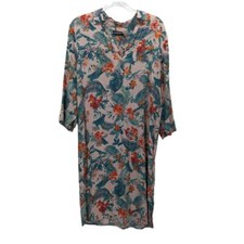 Soaked In Luxury Medium Dress NWT Tropical Pink Long Sleeve V Neck