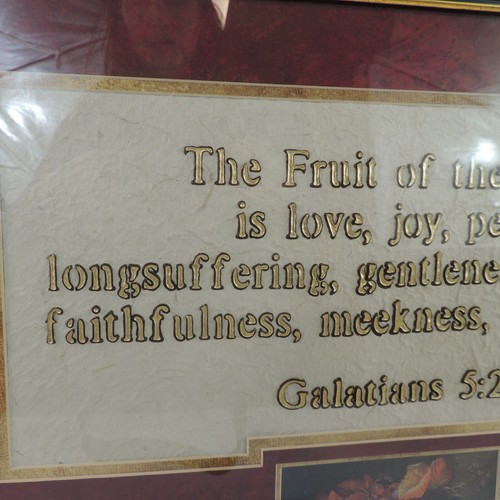 Betty Spooner Bas Relief Galatians 5:22 FRUIT OF THE SPIRIT Signed w COA Framed - Picture 3 of 15