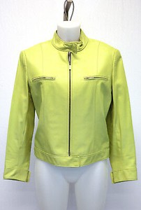 lime green leather jacket