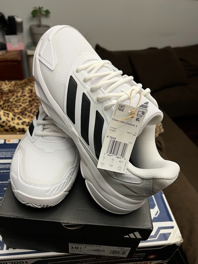 adidas CourtJam Control 3 M Cloud White & Black Men Tennis