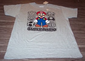 SUPER MARIO BROS. Nintendo T-Shirt MENS MEDIUM NEW w/ TAG NES N64 WII