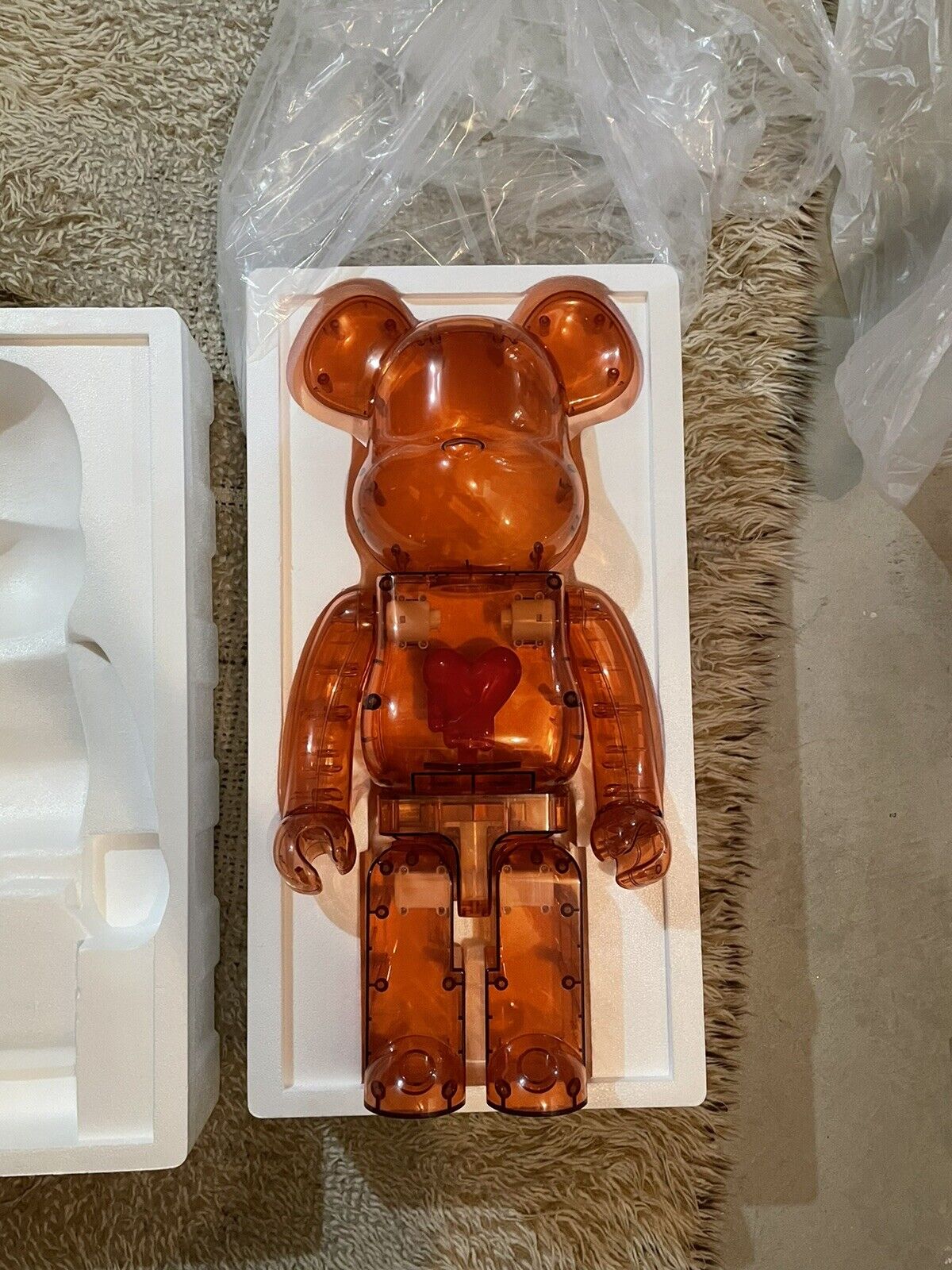 キャラクターグッズBE@RBRICK Clear Red Heart 1000％