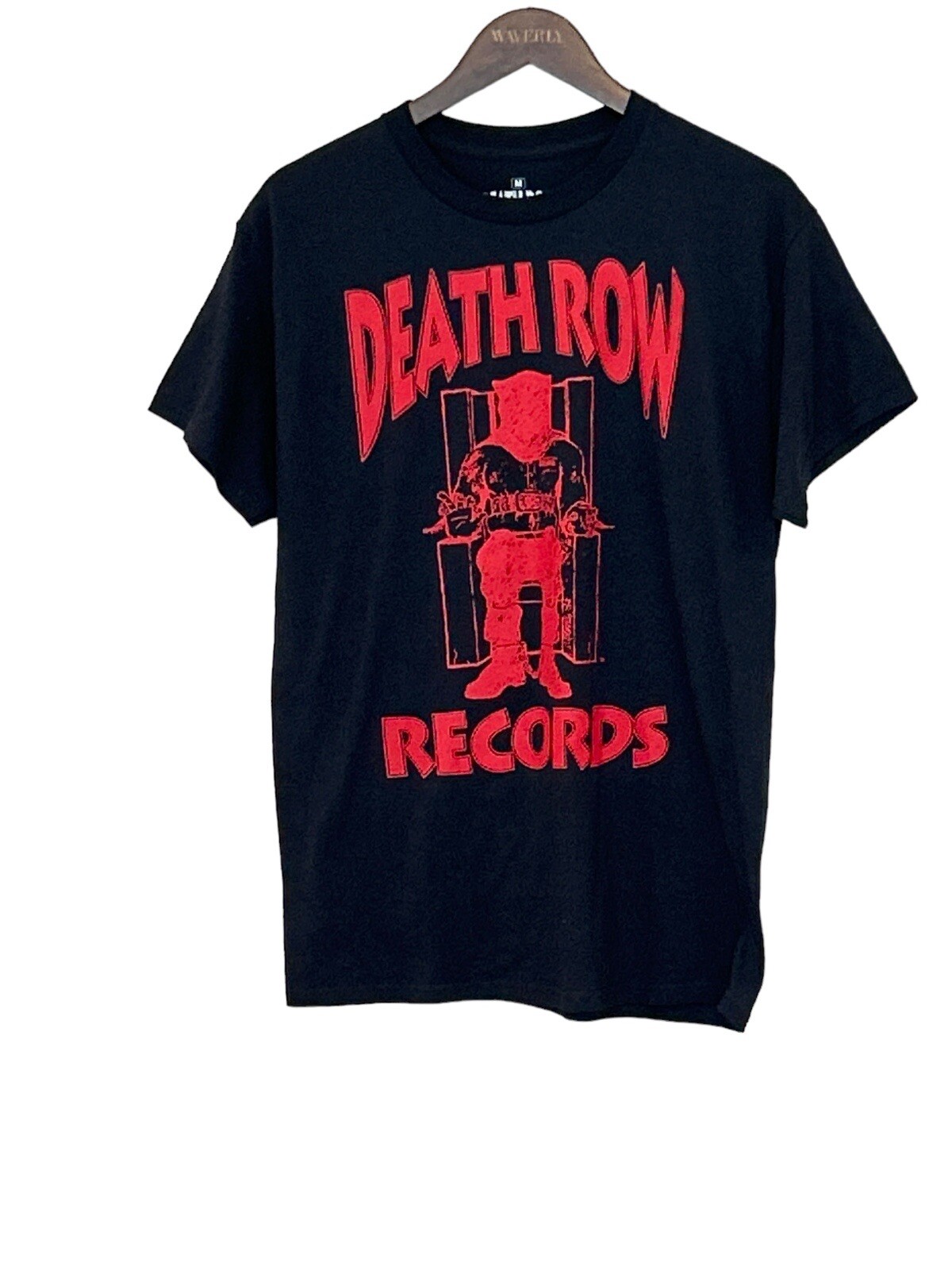FILA T shirt nera logo Death Row Records ufficiale Death Row Hip Hop unisex Med usata in ottime condizioni