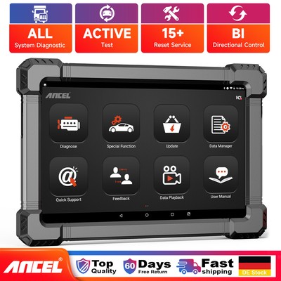 ANCEL X7 ALLE SYSTEM Scanner mit 10'' Bildschirm OBD2 Diagnosegerät IMMO ABS SAS