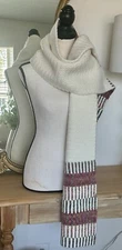 Anthropologie Gorgeous Oversized Knitted Avery Space-dyed Stripe Scarf 80”x12”