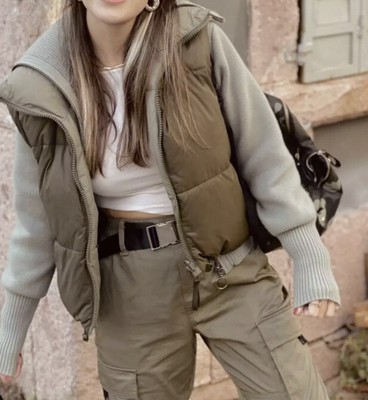 zara gilet with hood