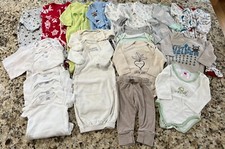 Assorted Baby Girl and Gender Neutral Clothing size 0-3M - Lot of 51 items