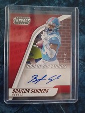 2022 PANINI CHRONICLES THREADS ROOKIE SIGNATURES AUTO RC BRAYLON SANDERS 17/25