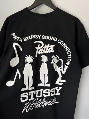 Stussy x Patta Sound Connection Tee 黒 正規 Patta x Stussy Sound Connection Tee - Black | 現貨– WEAR43WAY