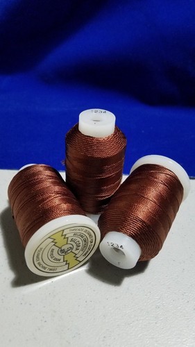 BUTTONHOLE THREAD SPOOL/Size F/BELDING CORTICELLI/SILCORA MACHINE TWIST SILAMIDE - Picture 6 of 32