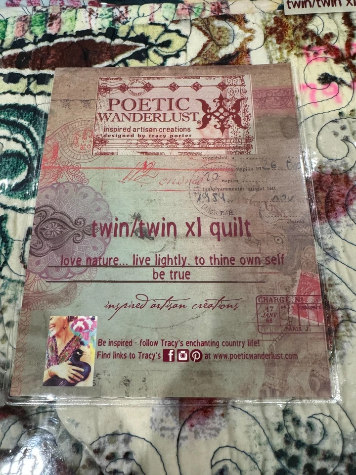 Edredón Tracy Porter Poetic Wanderlust Leandre BOHO Twin/Twin XL - Difícil de encontrar Foto 2 de 4