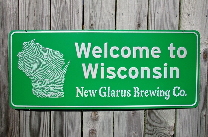 New Glarus Brewing (Spotted Cow Beer) to WISCONSIN 34" Metal Street Sign eBay