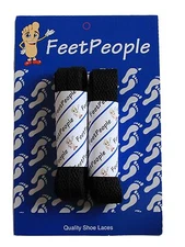 Feetpeople Flat Shoe Laces, 2 Pack (Lots of Colors and Sizes)